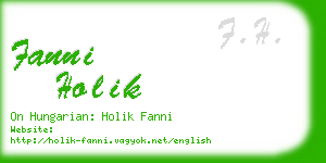 fanni holik business card